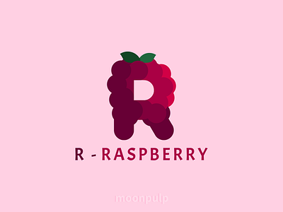 R - Raspberry branding food food illustration foodillustration identity letter letterlogo logo raspberry vector
