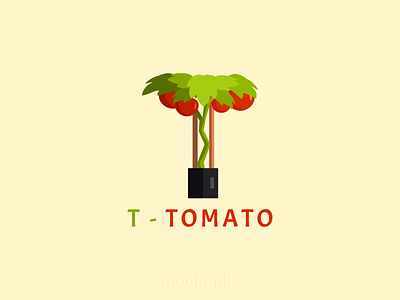 T - Tomato branding food foodillustration identity letter letterlogo logo tomato vector