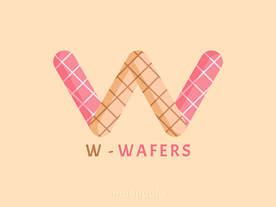 W - Wafers alphabet branding food food illustration logo logo identity logodesign vector wafers