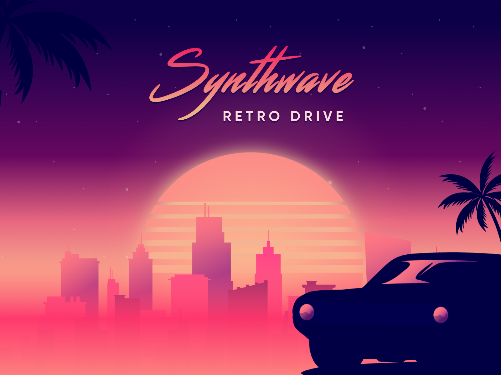 Retrowave: Synthwave Drive by Shrey Jain on Dribbble