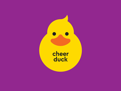 cheer duck brand identity branding cheer duck design flat icon illustration logo minimal mykolakovalenkostudio vector