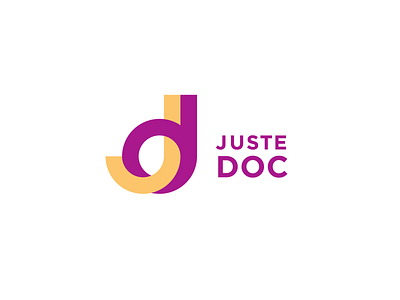 juste doc brand identity branding design flat icon logo minimal mykolakovalenkostudio typography vector