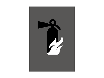 The fire design fire flat icon minimal mykolakovalenkostudio poster poster design print print design vector