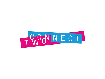 Two Connect brand identity branding design flat icon logo minimal mykolakovalenkostudio print design vector