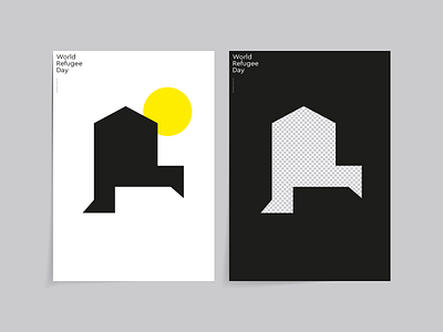 Серия из двух плакатов к Всемирному дню беженцев branding design minimal mykolakovalenkostudio poster poster design print print design vector