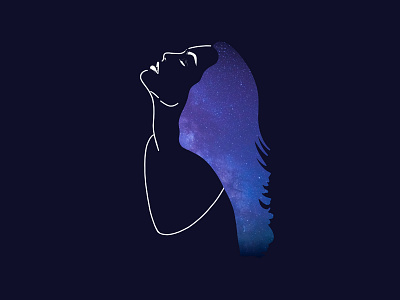 Girl 3 black and white character art character design colors creative digital art drawing dribbble galaxy girl illustrations lineart minimal art minimalism model photoshop potrait drawing procreate procreate art sketch