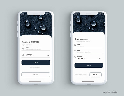 Mobile App Sign-up/Login Screens app design ui ux