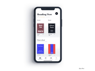 Apple "Books" App Home Dashboard - Redesign