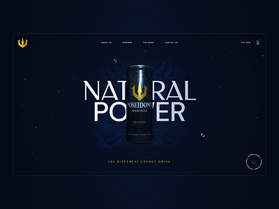 Poseidon's Moringa Energy Drink - Web design 3d 3d design beverage website design can design interactive website motion graphics website design and development