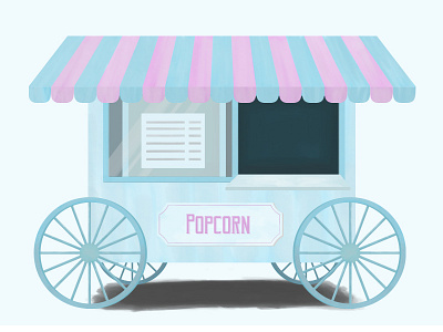 Amusement Park - WIP 01 amusement cart mograph mentor park popcorn theme