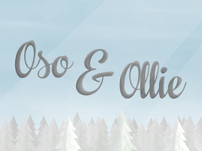 Oso & Ollie Titles 2d arctic bright fun mograph mentor oso ollie sky texture title trees winter