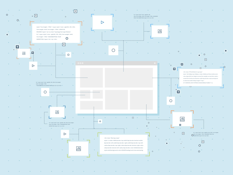 A Goal Without a Plan is Just a Wish gif looping vector 2d animation blueprint schematic plan ui website