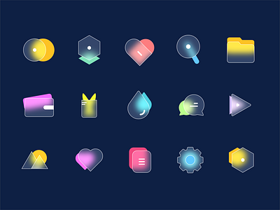 Blur icon set