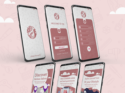 UI TAA MOBILE APP app graphic graphic design illustrator login screen mobile mockup socialmedia ui ux ui design