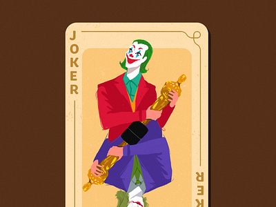 Joaquin winning oscar Joker adobe illustrator character design creative illustration jocker oscar