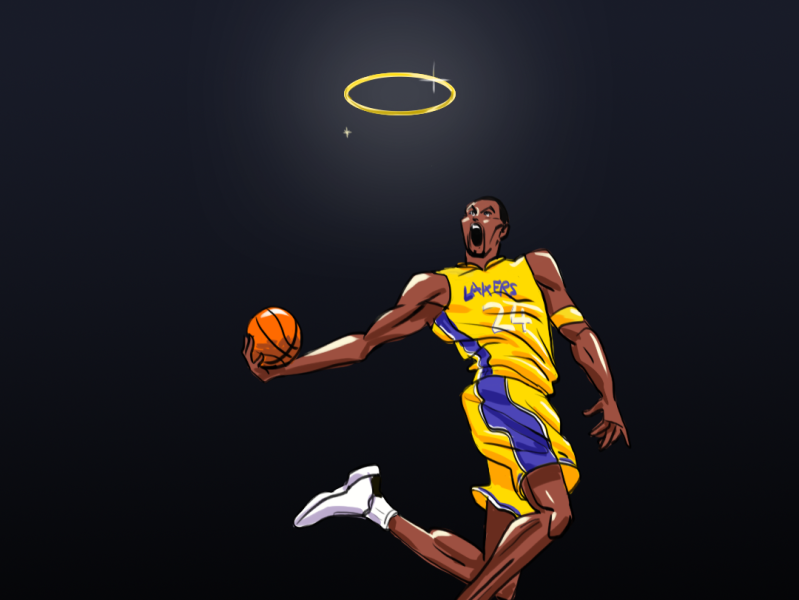 Kobe bryant tribute adobe illustrator art basketball player character design concept art illustration kobe bryant tribute