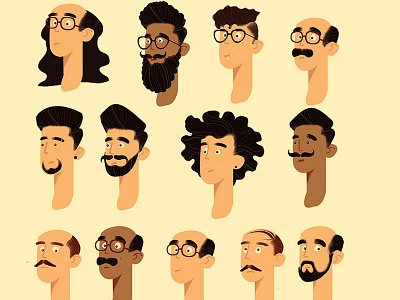 Character Study character explainer video face illustration minimal sketch