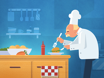 The art of cooking! animation artwork chef cook creative designer digital illustration illustrator kitchen sketch