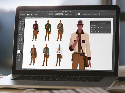 Treasure hunter adobe illustrator art character design creative design