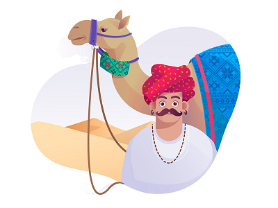 Padharo Mhare Desh ( Welcome to my country/village) adobe illustrator art character design creative design folk india rajasthan