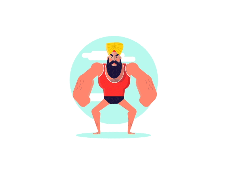 Muscle Sardarji :D adobe illustrator art character design creative design