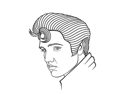 Vector portrait of Elvis. illustration portrait vector vector art