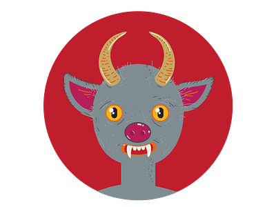 Devil in vectotr. illustration portrait vector vector art