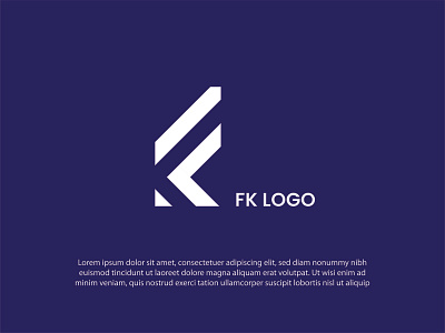 FK Letter Logo brand design branding design icon illustration logo logo design vector