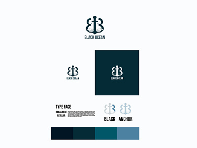 black ocean brand identity branding clothing brand corporate design design fashion brand flat icon illustrator logo typography