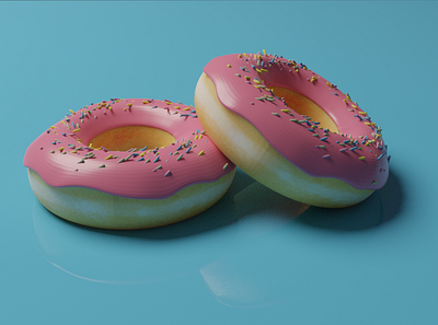 3d doughnut design 3d animation 3d art 3d artist blender blender3d doughnut foodie modelling photography rendering sculpture illustration vfx visual design