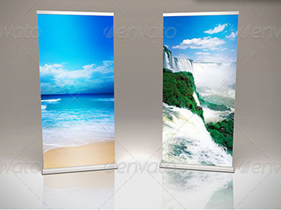 Roll-up Mock-up banner stand display mock up poster display poster stand presentation realistic roll up roll up banner