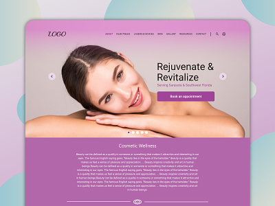 Skin Treatment Website minimal ui ui design ui designer uidesign userinterface ux website concept website design