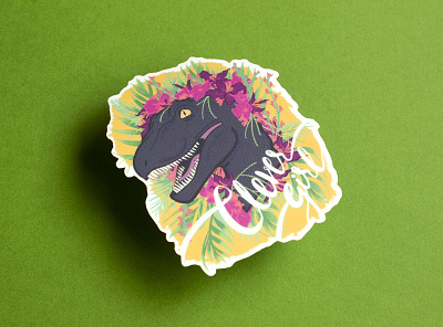 Clever Girl Sticker illustration matte sticker sticker design typography