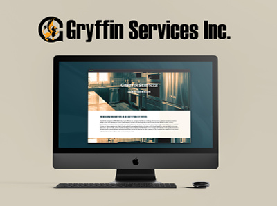 Gryffin Services Website brand design branding design desktop logo vector web design website