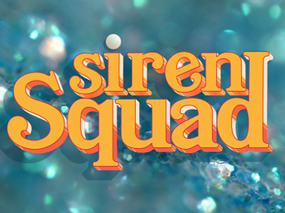 Siren Squad branding campaign design logo mermaid twitch typography vector