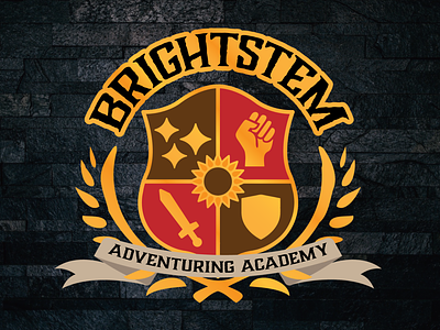 Brightstem Academy titlecard design logo title card typography vector