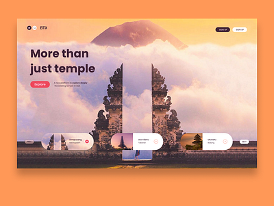 Bali Temple Exploration's Web Design ui ui design ux ux design webdesign website website design