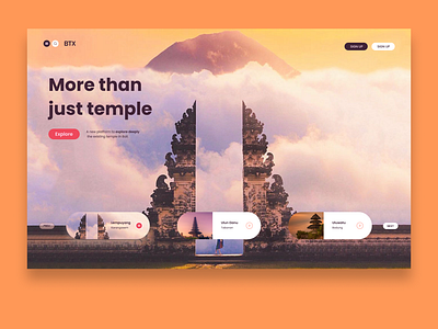 Bali Temple Exploration's Web Design