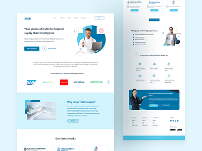 Jump Technologies Landing Page Concept health hospital landing page supplychain ui ux ui design ux design web design webdesign website