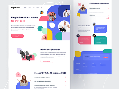 Uplift Grid Landing Page Concept