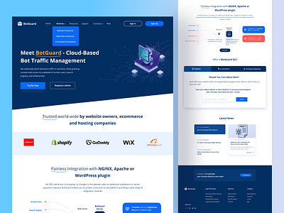 Cyber Security Company Landing Page Concept landing page product design ui ui design ux ux design web design webdesign website website concept