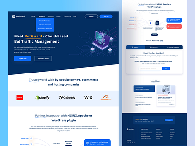 Cyber Security Company Landing Page Concept