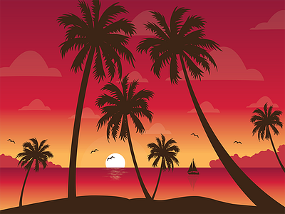 Sunset Palms