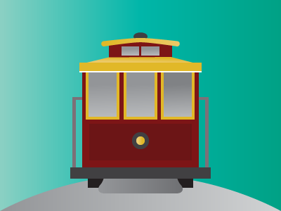 SF Icons_Cable_Car flat icons illustration illustrations san francisco