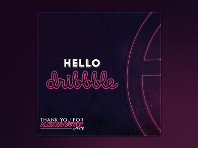 Hello Dribbble ! branding graphic design photoshop