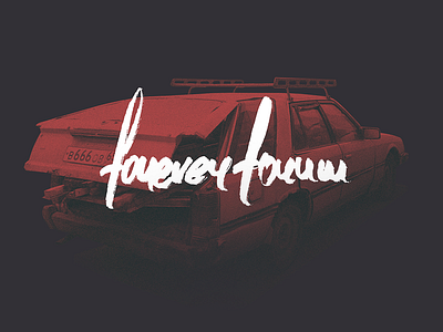 foreverforum banger brush handwrtitten lettering skyline wagon