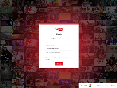 2020 Youtube Login Concept app clean daily ui daily ui challenge design google gradient identity login signup student ui ui concept ui design web webdesign