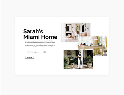 Page d'achat de série photo | Sarah's Miami Blog blog typography ui ux