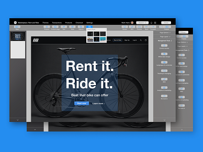 The Marketplace Project Builder bike bikes branding builder design interface page typography ui user friendly user interface design userinterface ux websites