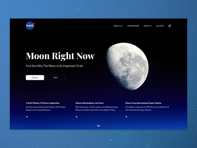 Space Design design designs gradient hero image interface moon nasa space spaceman stars ui user experience user friendly user interface ux website website design